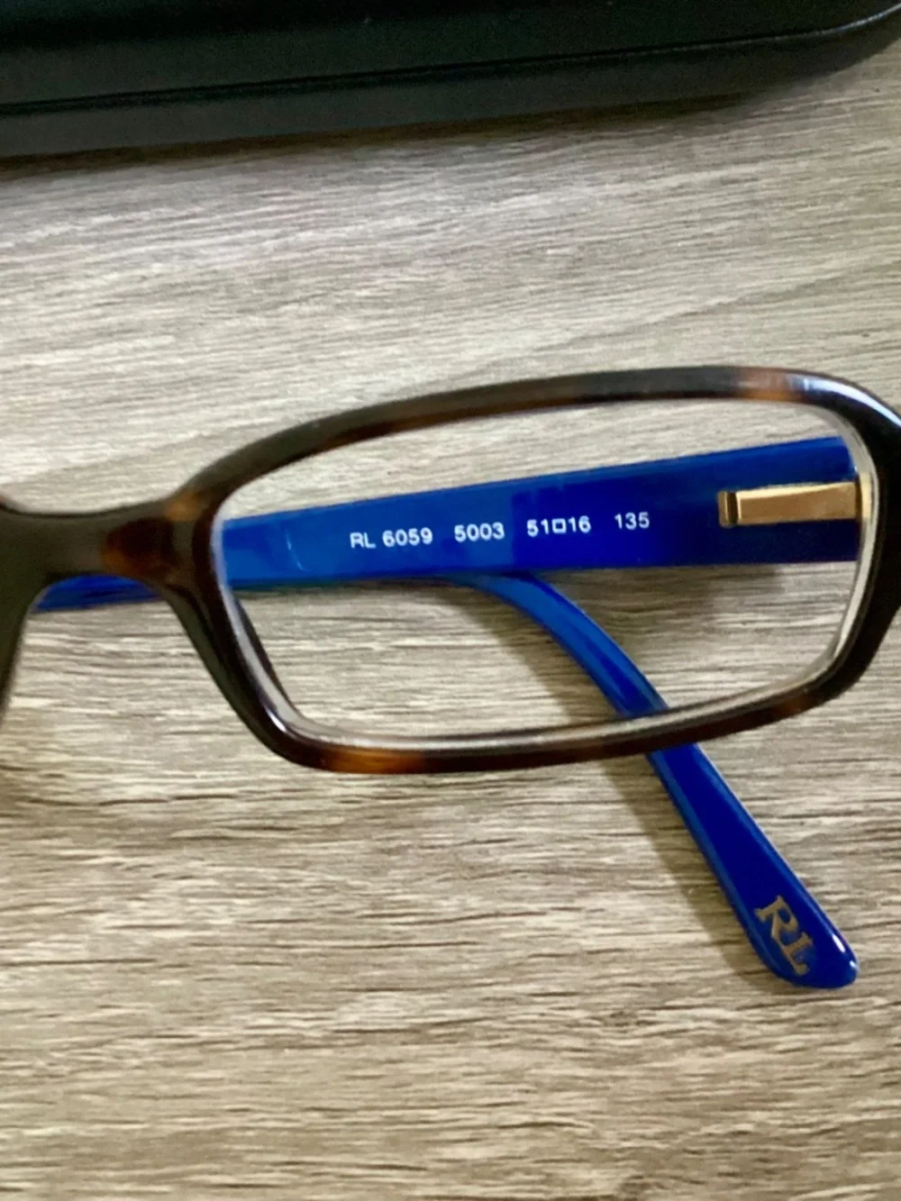 Ralph Lauren Polo Eyeglasses RL 6059 5003 Tortoise/Blue Frame Italy 51 [] 16 135